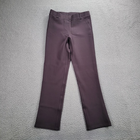 Quince Pants - QUINCE Pants Size SMALL Gray Ponte Straight Leg Mid Rise w/ 26" Inseam